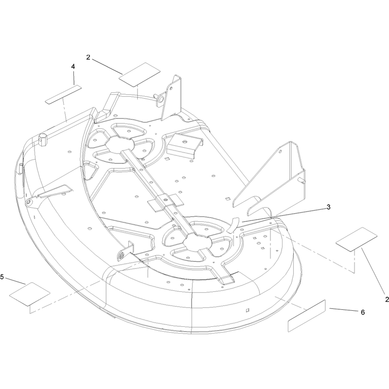 38 Inch Deck Decal Assembly No 107-9139