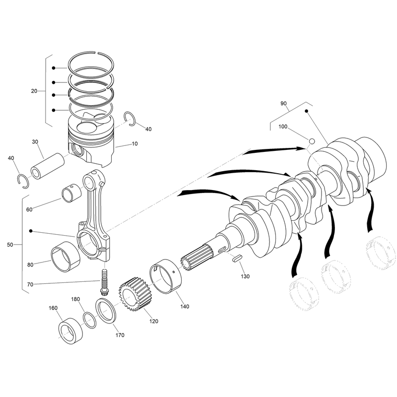 Piston and Crankshaft Assembly