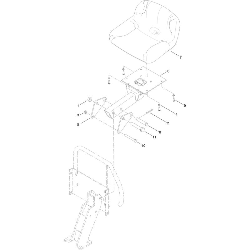 Seat and Post Assembly