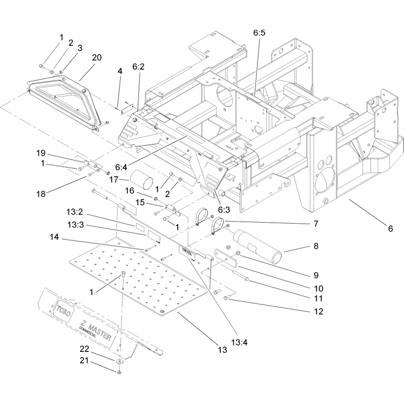 Main Frame Console and Floor Pan Assembly