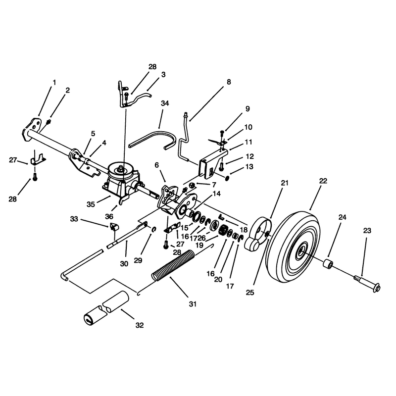 Sp Rear Axle Assembly