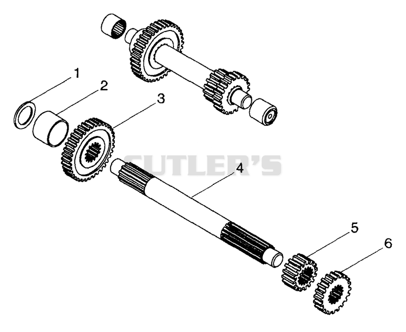 NUMBER THREE SHAFT - 3RD AND 4TH GEAR