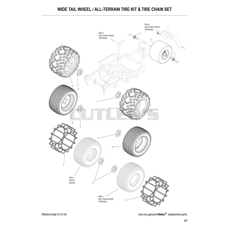 Wide Tail Wheel All Terrain Tire Kit