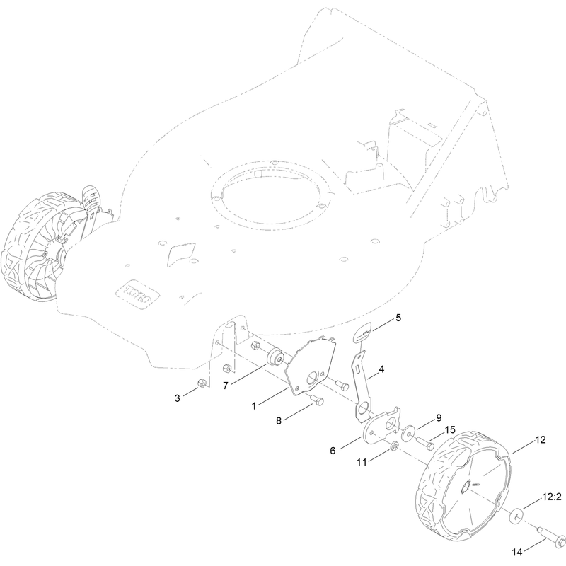 Front Wheel and Height of Cut Assembly