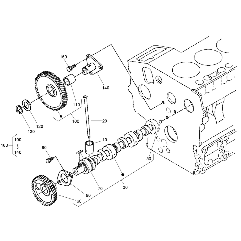 Cam Shaft and Idle Gear Assembly