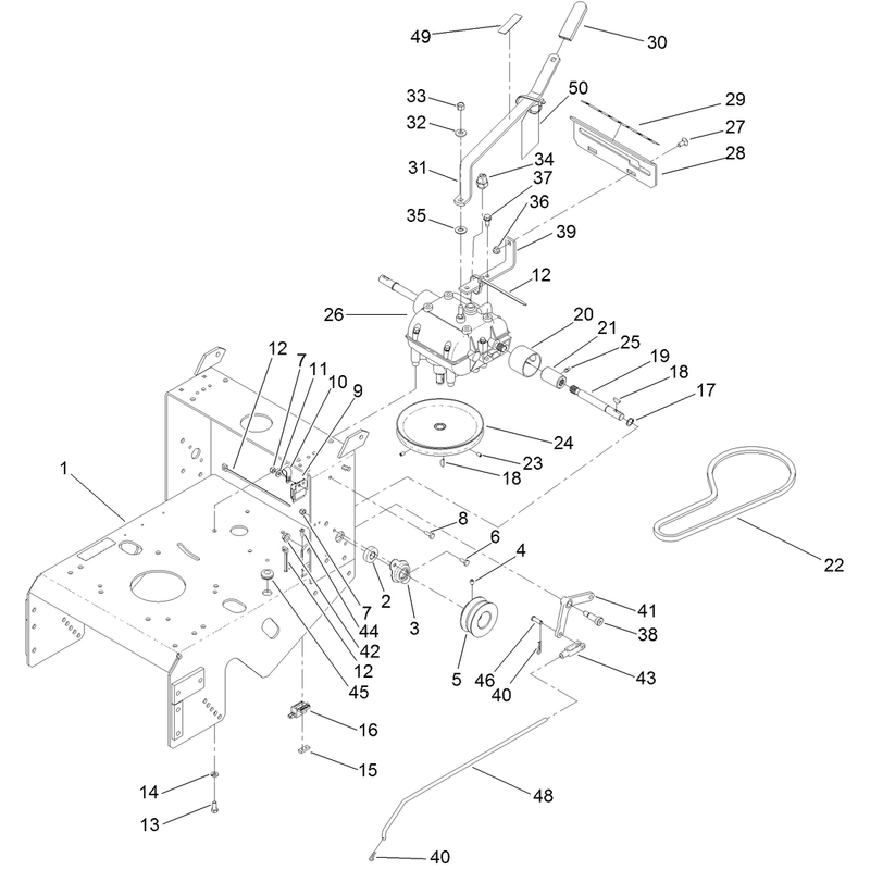 Frame and Transmission Assembly