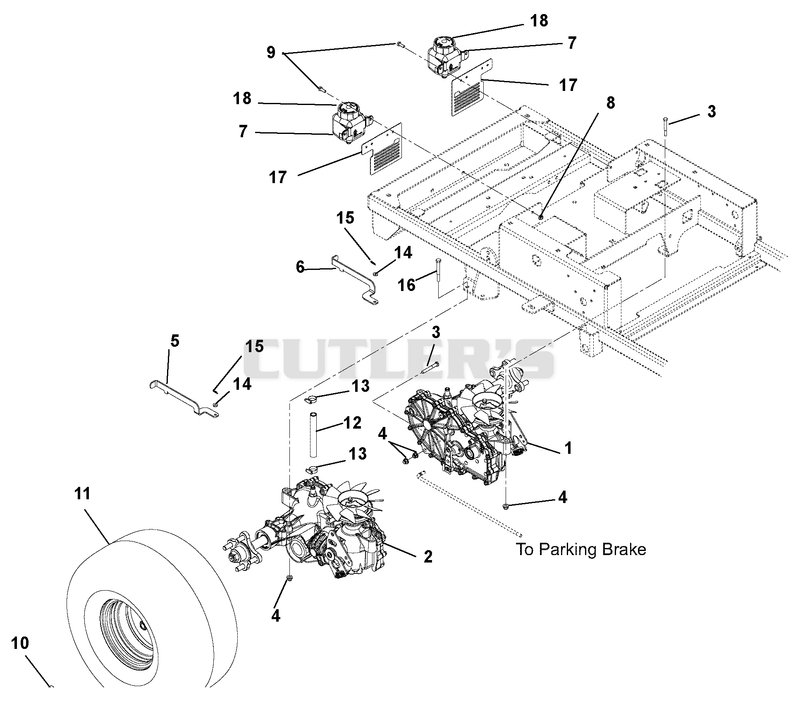 Transaxle, Dump valves And Rear Wheels