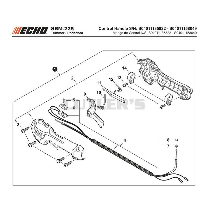 Control Handle S/N S04011135822 - S04011158049