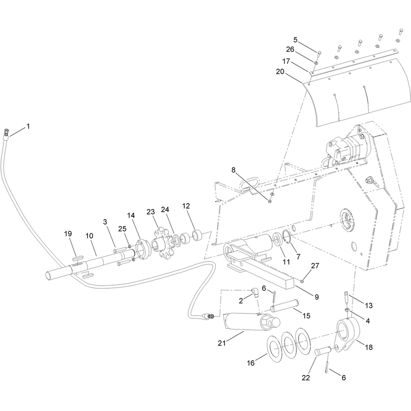 Boom Mount and Drive Shaft Assembly