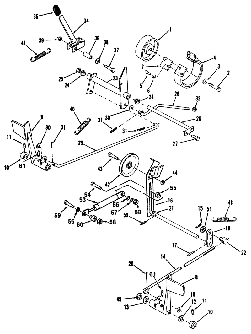 Clutch Brake And Speed Control Linkage
