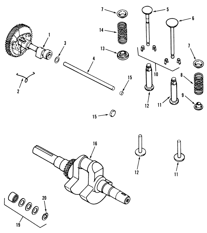 Kohler Camshaft Crankshaft And Valves