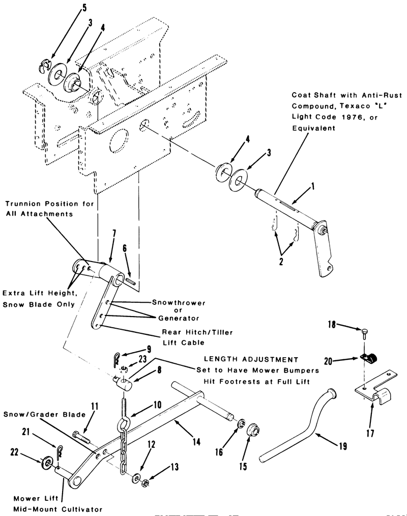 Hydrostatic Lift Linkage 312 H and 416 H