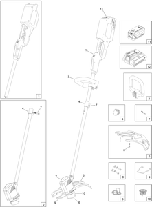 13in Cordless Dual Line Trimmer Assembly