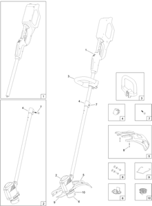 13in Cordless Dual Line Trimmer Assembly
