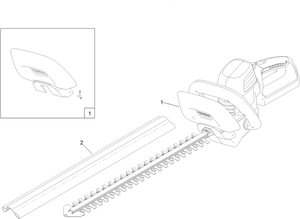 24in Cordless Hedge Trimmer Assembly