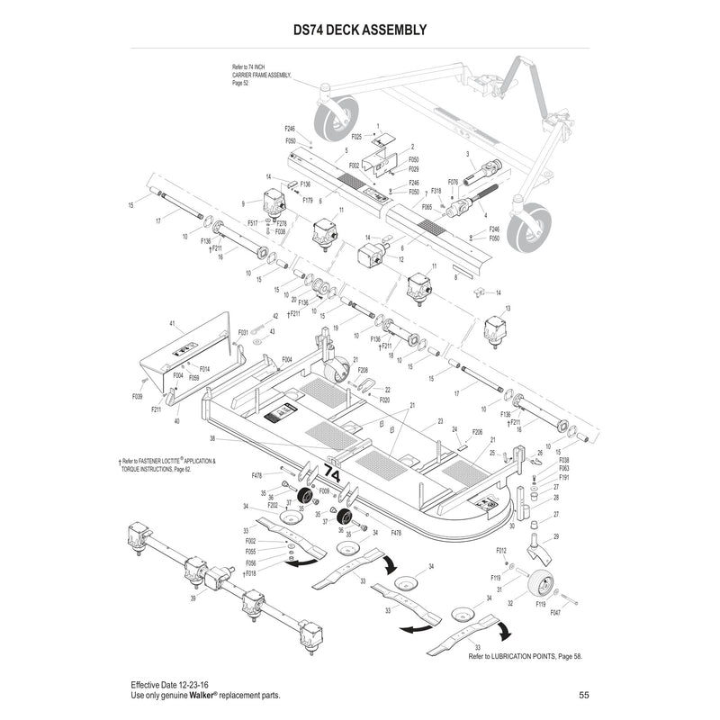 DS74 DECK ASSEMBLY