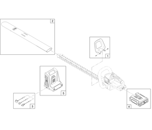 61cm Cordless Hedge Trimmer Assembly