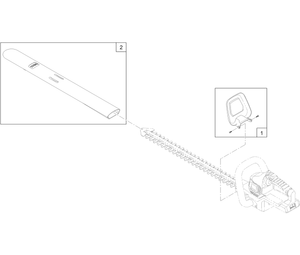 61cm Cordless Hedge Trimmer Assembly