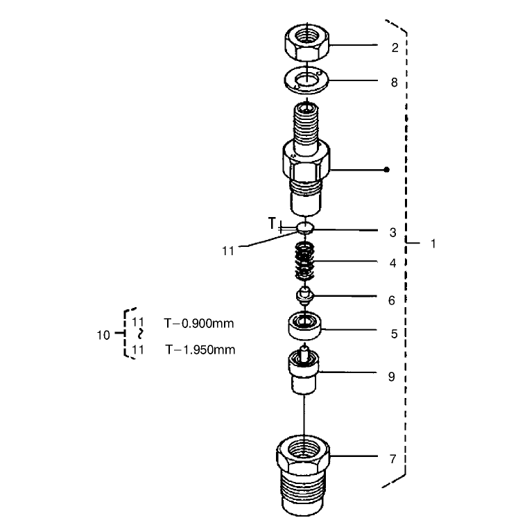 Nozzle Holder Component Part Assembly