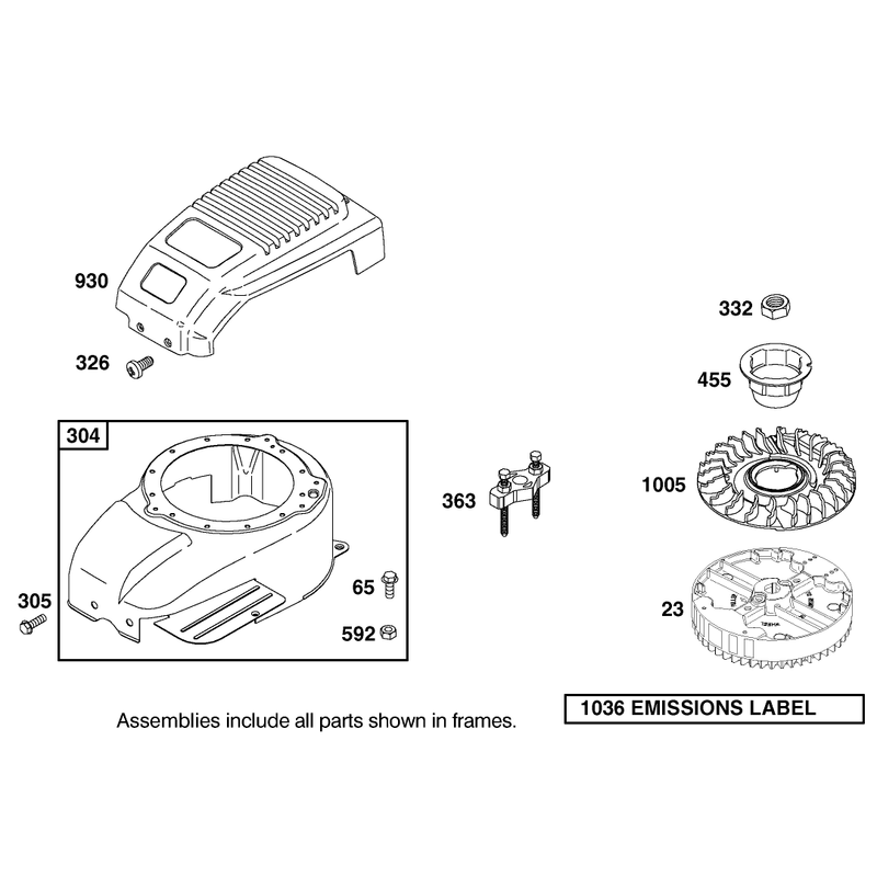 Blower Housing Assembly Engine GTS 200 Only on 20791