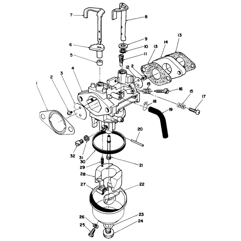 Carburetor Assembly (engine Model No. Vmk9-2)