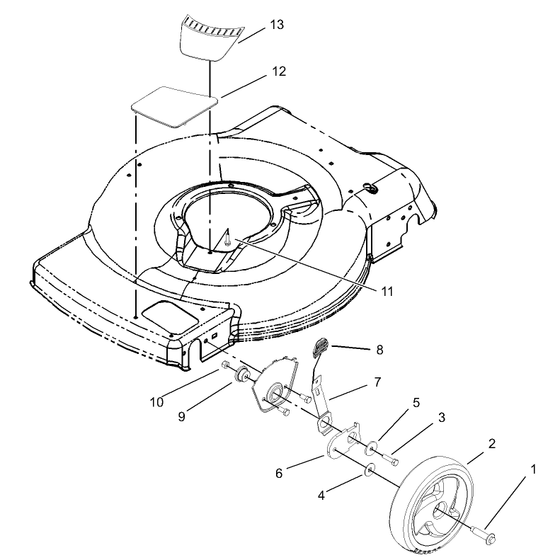 Front Axle and Wheel Assembly