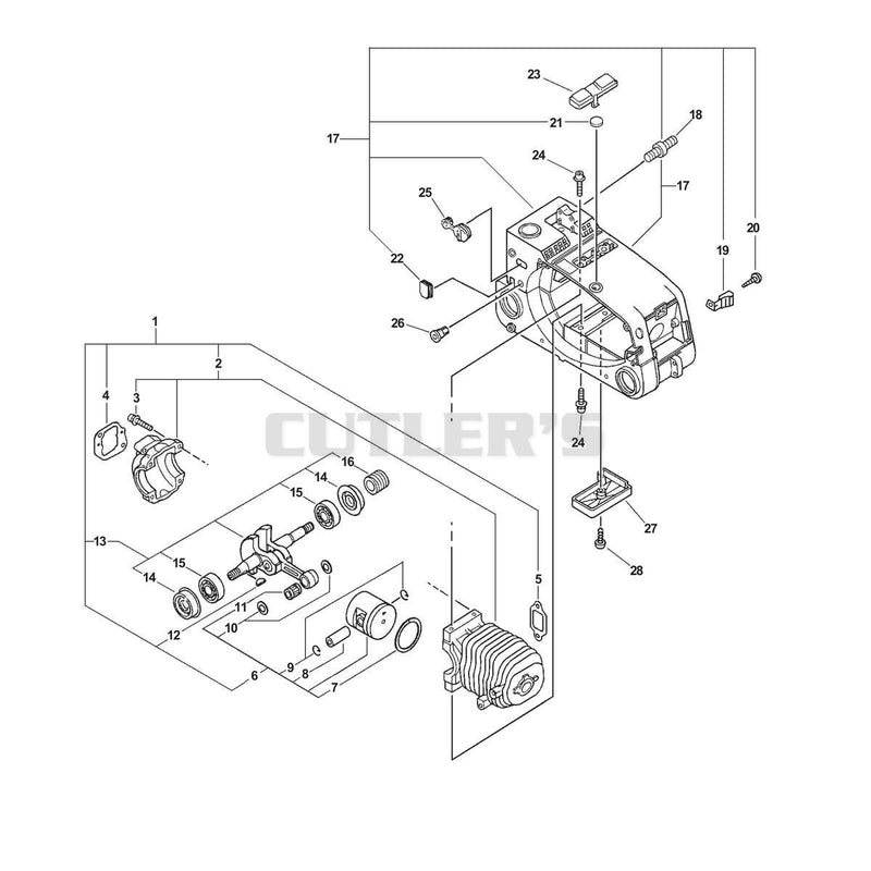 ENGINE, SHORT BLOCK, ENGINE COVER