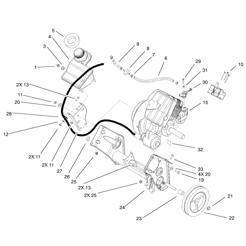 Engine And Frame Assembly