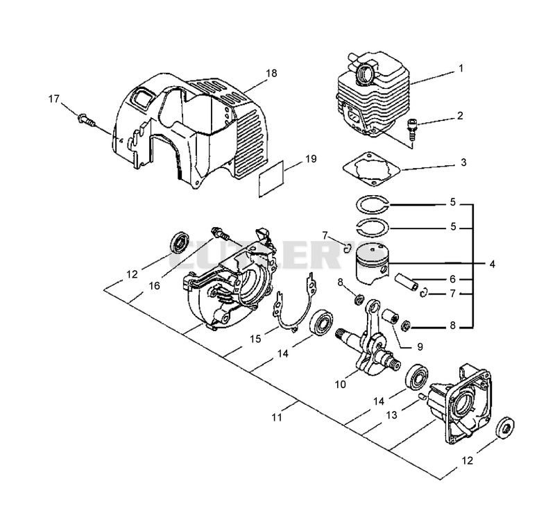 Engine, Crankcase, Cover