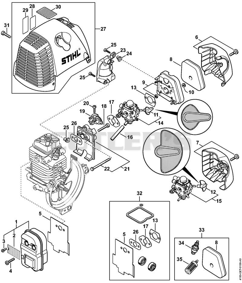 Muffler, Air filter