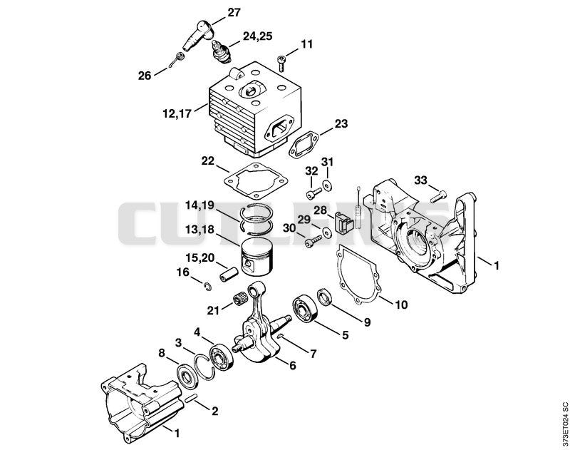 Crankcase, Cylinder