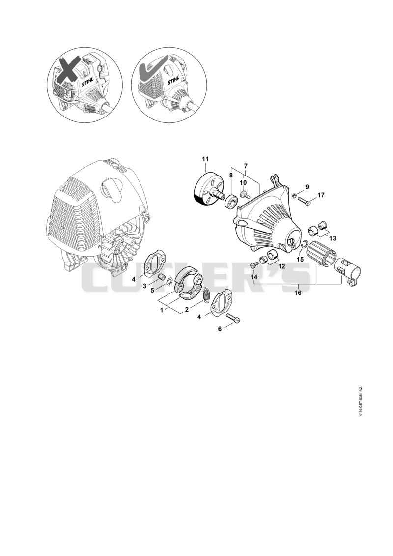 Clutch, Fan housing ⇥ 508613634