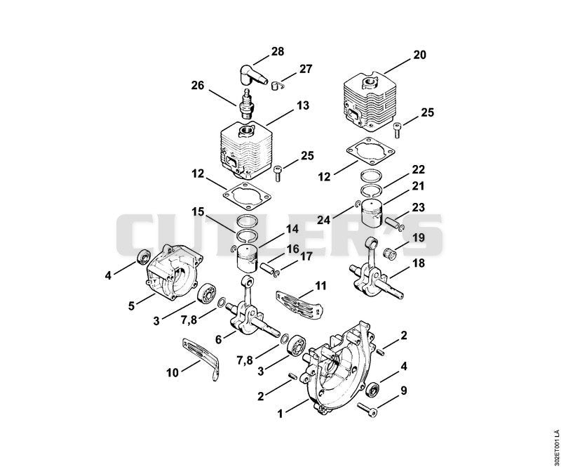 Crankcase, Cylinder
