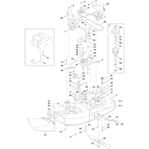 42 Inch Deck Spindle and Belt Drive Assembly