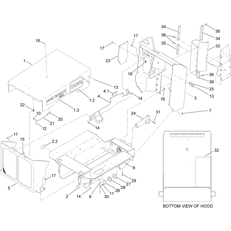 Frame, Console and Hood Assembly