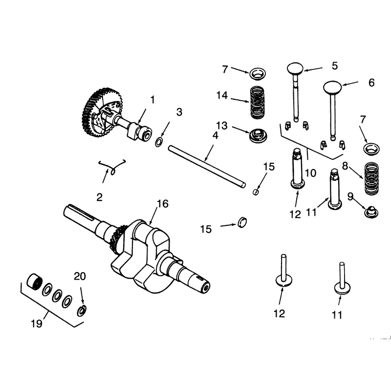 Camshaft Crankshaft and Valves