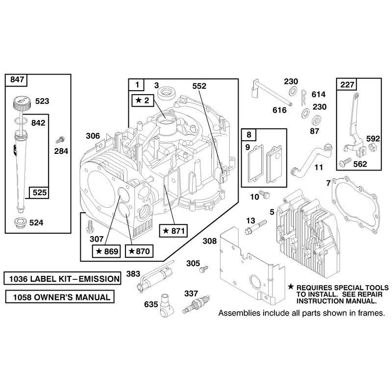 Engine Briggs and Stratton Model 284707-1148-E1
