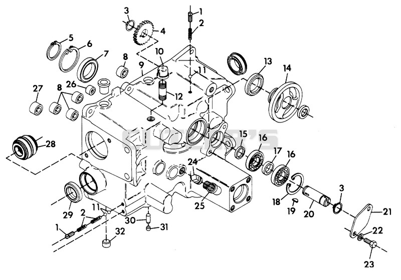 NUMBER TWELVE - TRANSMISSION CASE ASSEMBLY