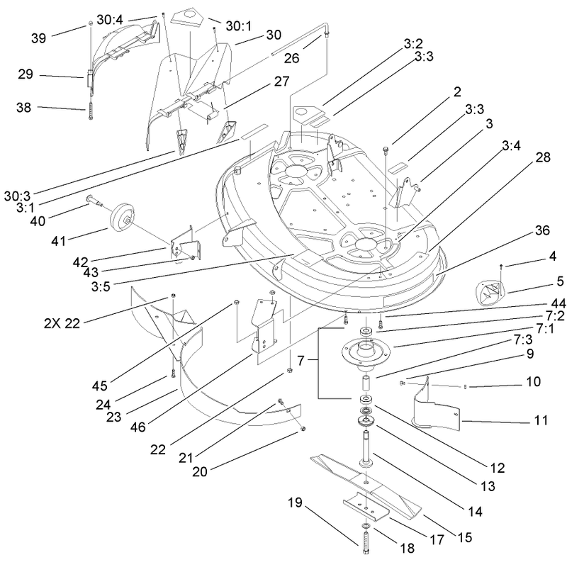 38in Deck Assembly