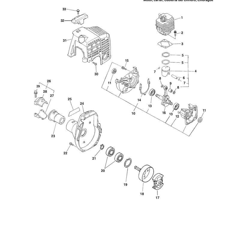 Engine, Crankcase, Cylinder Cover, Clutch