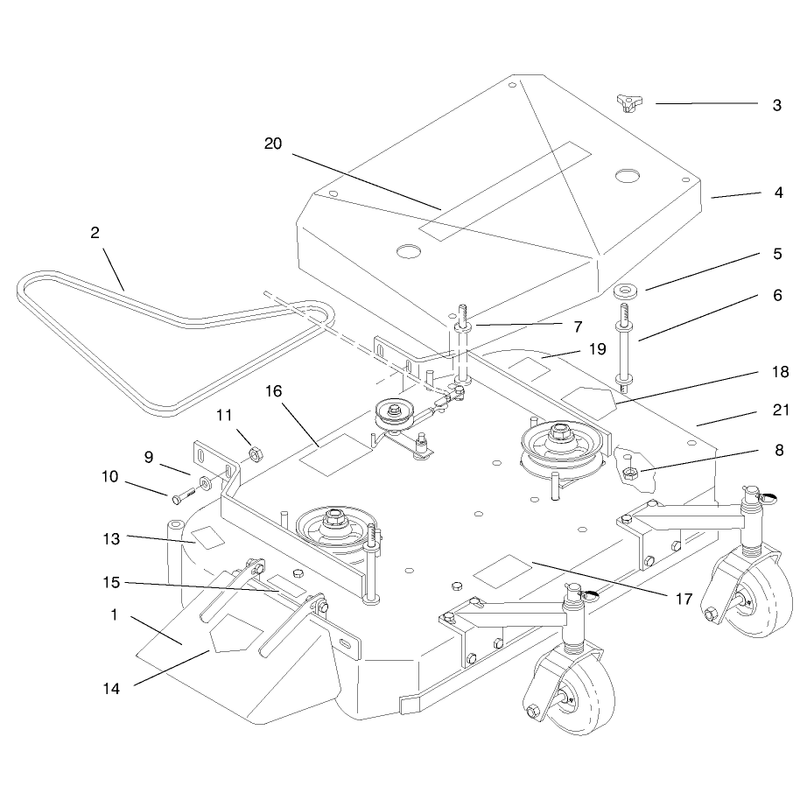 Deck Cover and Deck Drive Belts