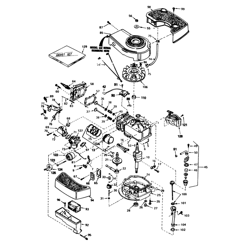 Engine Tecumseh Model No Tnt100-10083e