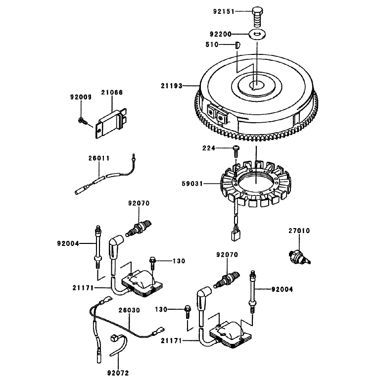 Electric Equipment Assembly Kawasaki Fh680v-As10