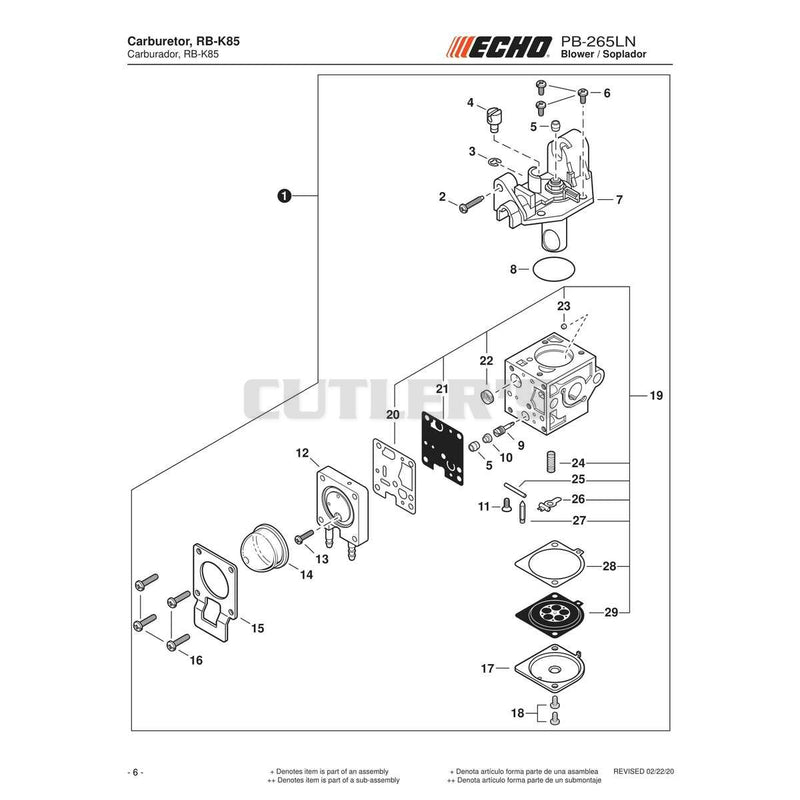 Carburetor, RB-K85