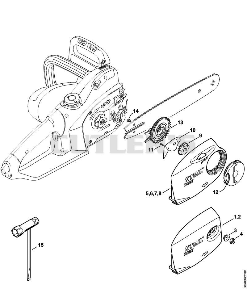 Chain sprocket cover, Tools