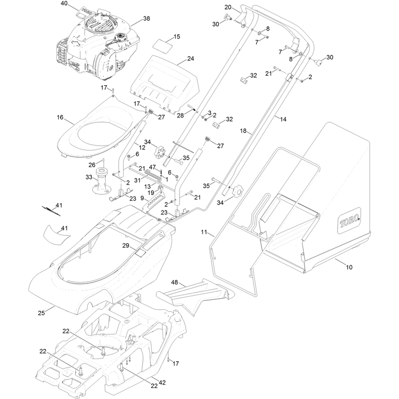 Engine Chassis Handle and Bag Assembly