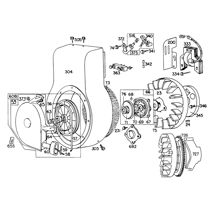 Engine Model No. 190402 Type 0989-01 (8 H.p. Snowthrower Model 3briggs & Stratton