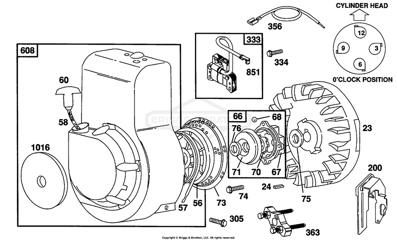 Blower Housing, Rewind Assy.