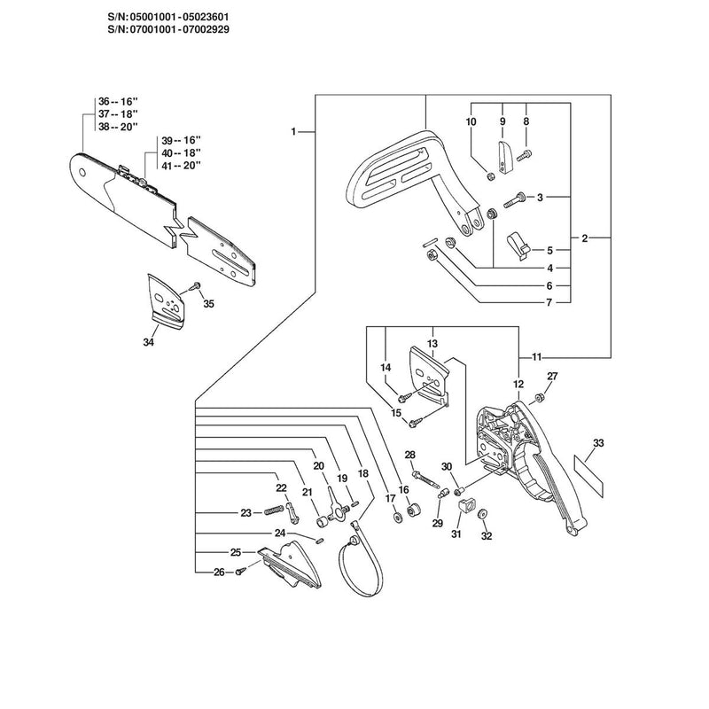 CHAIN BRAKE, CUTTING ATTACHMENT