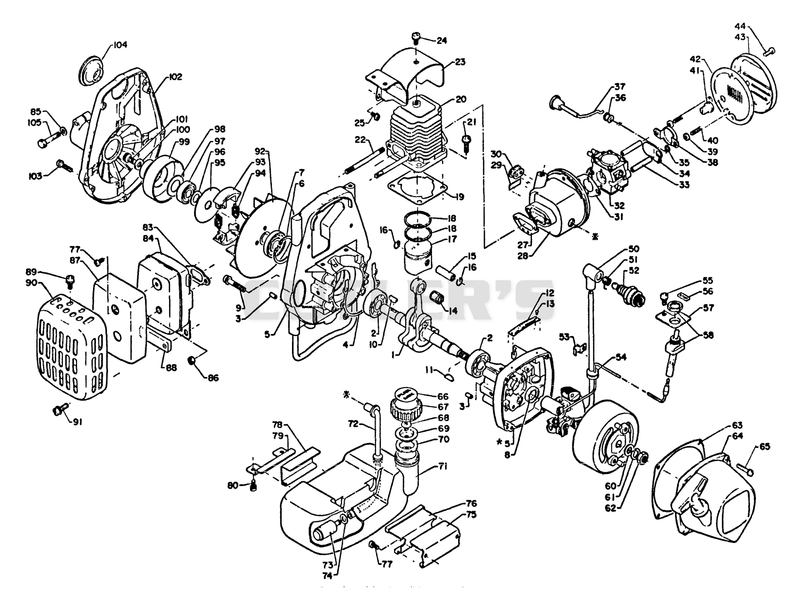 Engine, Crankcase, Stop Switch